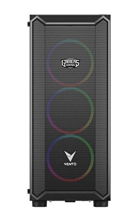 GAMERS ARENA VENTO VG16AL MESH 4x120MM RGB FAN E-ATX GAMING KASA