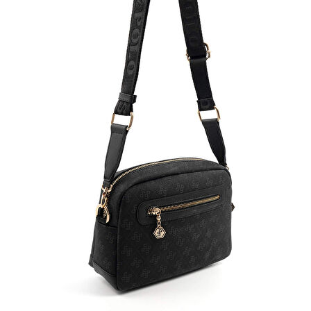 Silver Polo  Kadın Çapraz Çanta 1201-47240 SILVER POLO ÇAPRAZ Kadın ÇANTASI M178 SİYAH-MAT SİYAH