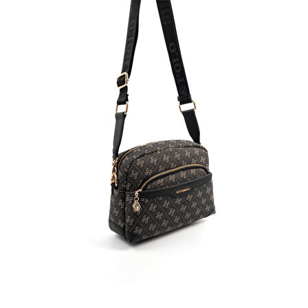 Silver Polo  Kadın Çapraz Çanta 1201-47241 SILVER POLO ÇAPRAZ BAYAN ÇANTASI M178 FÜME-MAT SİYAH