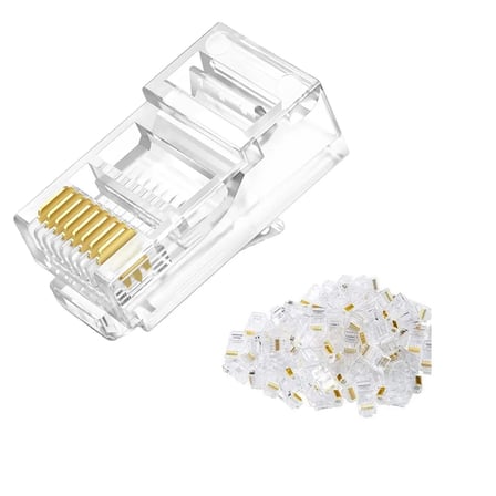 Rj45 Cat5/Cat6 8p8c Uç (100'lük Poşet)