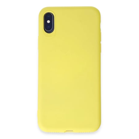 Apple iPhone X Kılıf First Silikon - Sarı