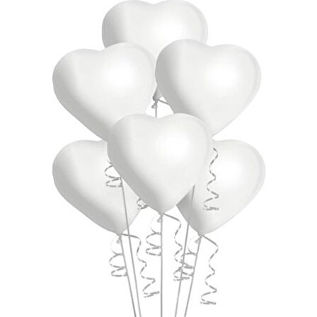 BALON 10'LU BEYAZ KALP