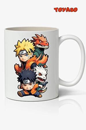 Naruto Anime Temalı Beyaz Kupa Bardak Sevgiliye Arkadaşa Hediye