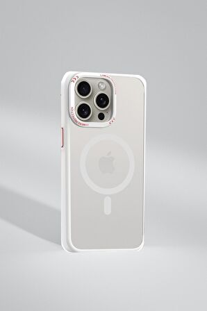 iPhone 15 Pro  Uyumlu Fuchsia Magsafe Arka  Kapak