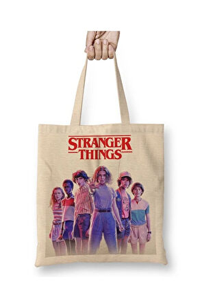Stranger Things Bez Çanta Uzun Saplı Alışveriş Çantası Plaj Çantası