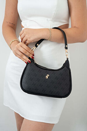 Silver Polo  Kadın Omuz Çantası 1180-47333 SILVER POLO Kadın ÇANTASI M178 SİYAH-MAT SİYAH