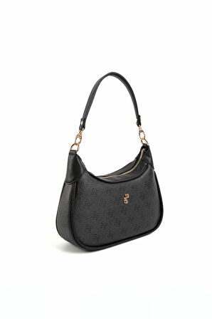 Silver Polo  Kadın Omuz Çantası 1180-47333 SILVER POLO Kadın ÇANTASI M178 SİYAH-MAT SİYAH