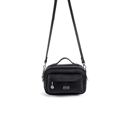 Silver Polo  Kadın Çapraz Çanta 1186-47334 SILVER POLO ÇAPRAZ BAYAN ÇANTASI M86 SİYAH-MAT SİYAH