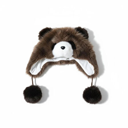 9-15 Yaş Çocuk Peluş Figürlü Kışlık Bere