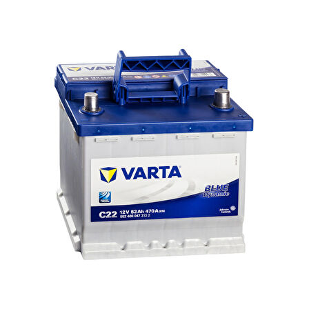 Varta Akü 12V 52 Amper Blue Dynamic 470A C22