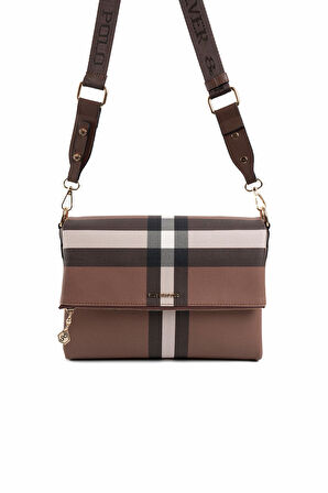 Silver Polo  Kadın Çapraz Çanta 963-47361 SILVER POLO ÇAPRAZ BAYAN ÇANTASI MK85 KOYU KAHVE-MAT KAHVE