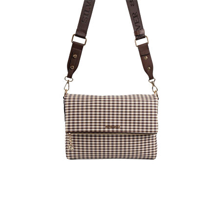 Silver Polo  Kadın Çapraz Çanta 963-47362 SILVER POLO ÇAPRAZ BAYAN ÇANTASI M191 KAHVE SARI-MAT KAHVE