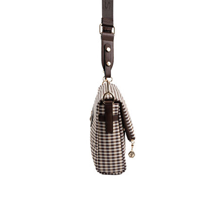 Silver Polo  Kadın Çapraz Çanta 963-47362 SILVER POLO ÇAPRAZ BAYAN ÇANTASI M191 KAHVE SARI-MAT KAHVE