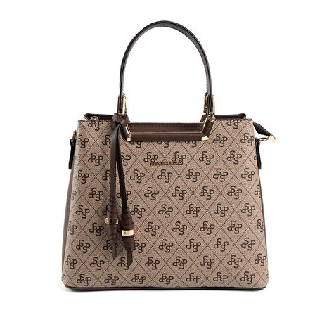 Silver Polo  Kadın Omuz Çantası 969-47365 SILVER POLO M178 KOYU BEJ-MAT KAHVE