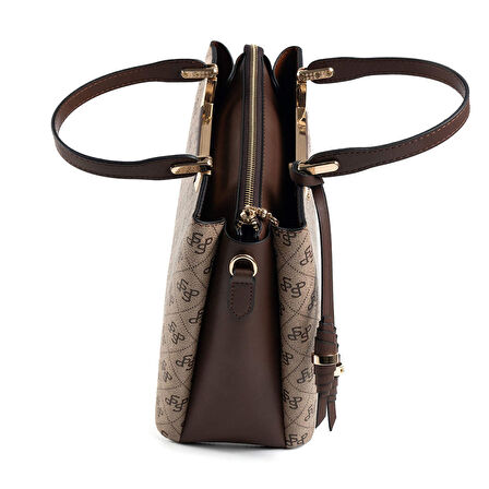 Silver Polo  Kadın Omuz Çantası 969-47365 SILVER POLO M178 KOYU BEJ-MAT KAHVE