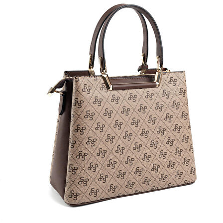 Silver Polo  Kadın Omuz Çantası 969-47365 SILVER POLO M178 KOYU BEJ-MAT KAHVE