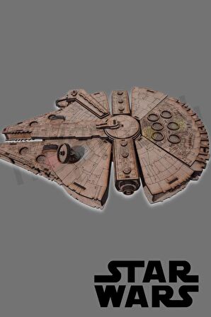 3d Ahşap Puzzle Star Wars Millennium Falcon Yapboz Savaş Uzay Gemisi Puzzle Hobi Seti ve Yapıştırıcı