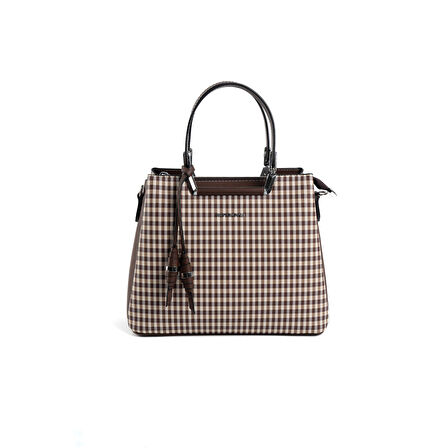 Silver Polo  Kadın Omuz Çantası 969-47368 SILVER POLO BAYAN ÇANTASI M191 KAHVE SARI-MAT KAHVE