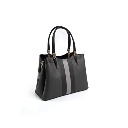 Silver Polo  Kadın Omuz Çantası 1205-47379 SILVER POLO BAYAN ÇANTASI M129 SİYAH-MAT SİYAH