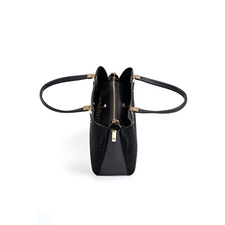 Silver Polo  Kadın Omuz Çantası 1205-47381 SILVER POLO BAYAN ÇANTASI M158 SİYAH-NOVA SİYAH