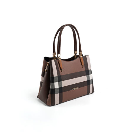 Silver Polo  Kadın Omuz Çantası 1205-47382 SILVER POLO Kadın ÇANTASI MK85 KOYU KAHVE-MAT KAHVE