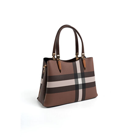 Silver Polo  Kadın Omuz Çantası 1205-47382 SILVER POLO Kadın ÇANTASI MK85 KOYU KAHVE-MAT KAHVE