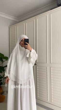 Kolları bağlamalı elbise 2 katlı gölgeli sufle
