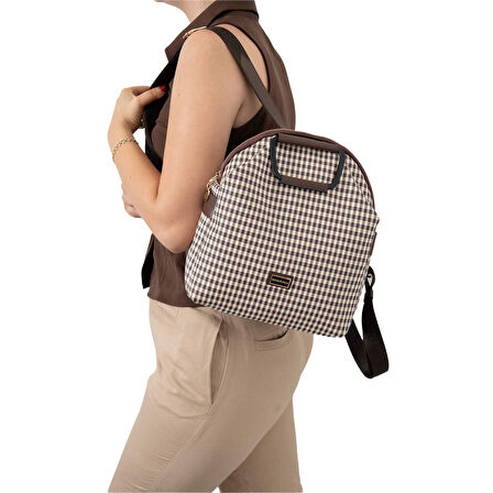 Silver Polo  Kadın  771-47388 SILVER POLO SIRT ÇANTASI M191 KAHVE SARI-MAT KAHVE