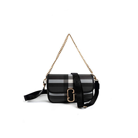 Silver Polo  Kadın Çapraz Çanta 1171-47389 SILVER POLO ÇAPRAZ BAYAN ÇANTASI MK129 SİYAH-MAT SİYAH