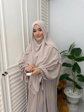 Kolları bağlamalı elbise 2 katlı gölgeli sufle