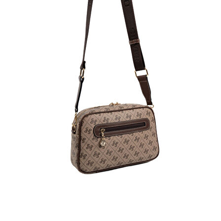 Silver Polo  Kadın Çapraz Çanta 1094-47395 SILVER POLO ÇAPRAZ BAYAN ÇANTASI M178 KOYU BEJ-MAT KAHVE