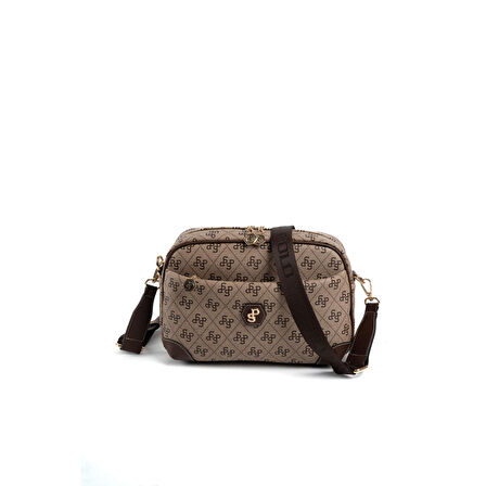Silver Polo  Kadın Çapraz Çanta 1094-47395 SILVER POLO ÇAPRAZ BAYAN ÇANTASI M178 KOYU BEJ-MAT KAHVE