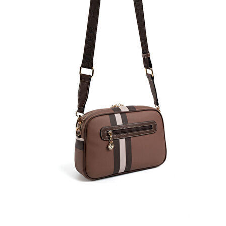 Silver Polo  Kadın Çapraz Çanta 1094-47396 SILVER POLO ÇAPRAZ BAYAN ÇANTASI MK85 KOYU KAHVE-MAT KAHVE