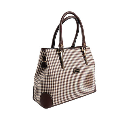 Silver Polo  Kadın Omuz Çantası 667-47399 SILVER POLO BAYAN ÇANTASI M191 KAHVE SARI-MAT KAHVE