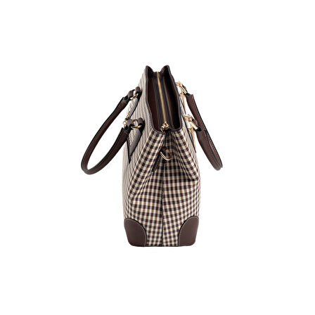 Silver Polo  Kadın Omuz Çantası 667-47399 SILVER POLO BAYAN ÇANTASI M191 KAHVE SARI-MAT KAHVE