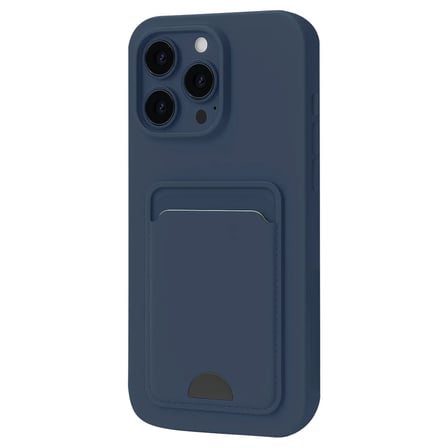 Apple iPhone 16 Pro Kılıf Kelvin Kartvizitli Silikon - Lacivert