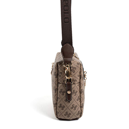 Silver Polo  Kadın Çapraz Çanta 1038-47413 SILVER POLO ÇAPRAZ Kadın ÇANTASI M178 KOYU BEJ-MAT KAHVE