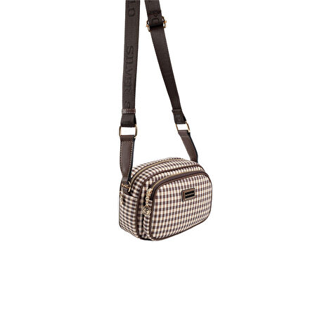 Silver Polo  Kadın Çapraz Çanta 1111-47420 SILVER POLO ÇAPRAZ BAYAN ÇANTASI M191 KAHVE SARI-MAT KAHVE