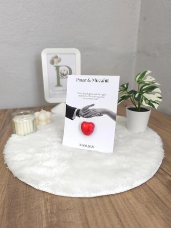 ​Pamuğum Atelier Kişiye Özel Kalpli Çikolata İsteme, Söz, Nikah, Nişan Hediyeliği (50 Adet)