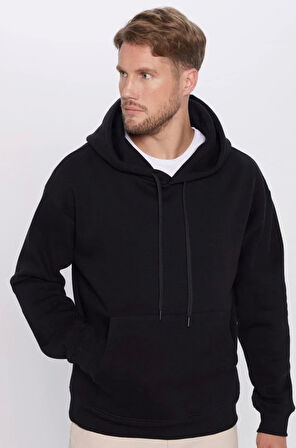 Kapüşonlu 3 İplik Sweatshirt