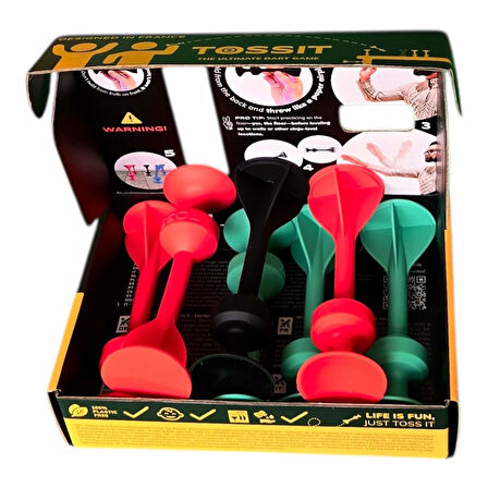 TOSSIT Silikon Dart Başlangıç Seti (Kırmızı, Camgöbeği)