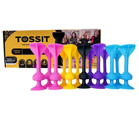 TOSSIT Silikon Dart Aile Seti (Pembe, Mor, Mavi, Sarı)
