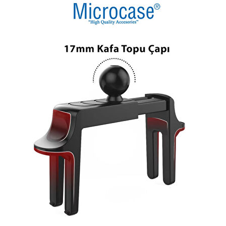 Microcase Yuvarlak Tasarım Izgaralıklar için Telefon Tutucu Parçası 17mm - SİYAH AL4930