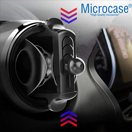 Microcase Yuvarlak Tasarım Izgaralıklar için Telefon Tutucu Parçası 17mm - SİYAH AL4930
