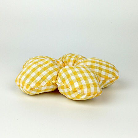 Woodycord El Yapımı Elyaf Dolgulu Topuz Tokası: Pofuduk Çiçek Şıklığı!