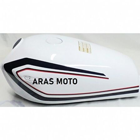 CG - AGK BENZİN DEPOSU BEYAZ RENK ŞAMANDIRASIZ 11 LİTRE YAKIT TANKI - ARASMOTO