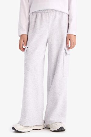 DeFacto Kız Çocuk Wide Leg Beli Lastikli Geniş Bol Paça Eşofman Altı D9251A825SPGR421