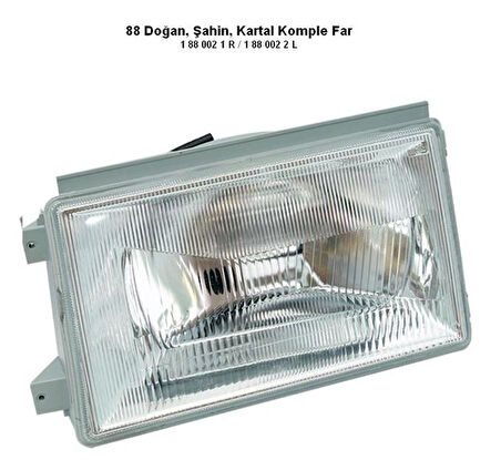 FAR KOMPLE H4 FIAT DOĞAN 88-92 SAĞ TIRNAKLI