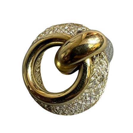 Uretti - İREM 3914 3429 Tombul Halka ve File İçinde Taşlı Halka Küpe