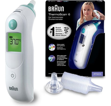  Braun Irt 6515 Kulaktan Ateş Ölçer Yüksek Hassasiyetli Temassız Ölçüm ve Dijital Ekran